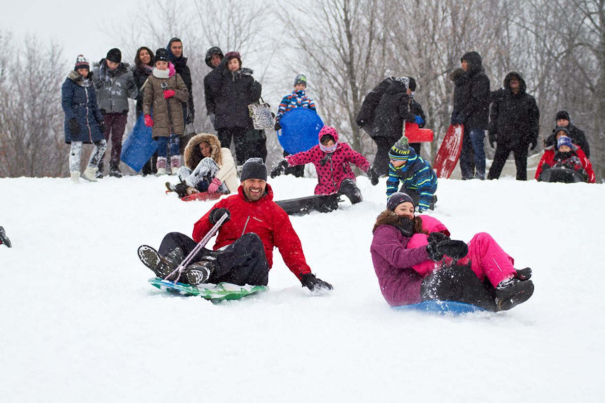 Wintertime fun in Mount Royal Park (credit: Alexandre Campeau-Vallée)